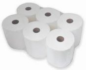 Centrefeed rolls 2ply white 6pk